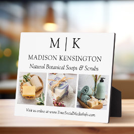 Minimalistische Monogram oder Add-Logo-Business 3- Fotoplatte