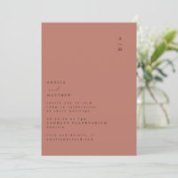 Minimalistische Monogram Trendy Chic Brick Clay We