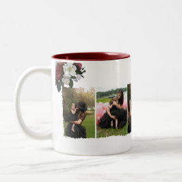Minimalistische Monogramm-benutzerdefinierte Foto- Zweifarbige Tasse