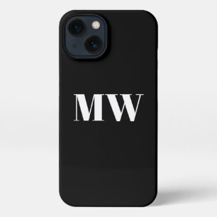 Minimalistische Monogramm benutzerdefinierte Initi iPhone 13 Hülle