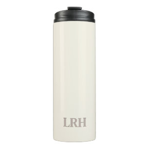 Minimalistische Monogramm-Brautjungfer-Wasserflasc Thermosbecher