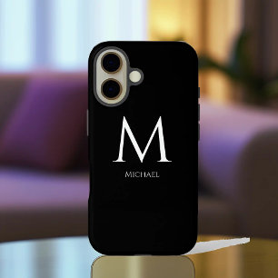 Minimalistische Monogramm iPhone 16 Hülle