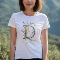 Minimalistische Monogramm 'D' Lavendel