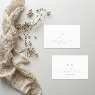 Minimalistische Monogramm Elegante Hochzeits-Danke