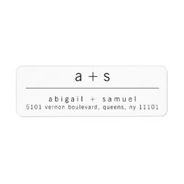 Minimalistische Monogramm-Hochzeitstil-Rücksendead