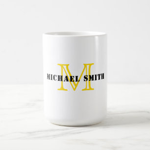 Minimalistische Monogramm Kaffeetasse