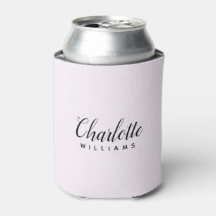 Minimalistische Monogramm kann gefärbt - Rosa Dosenkühler