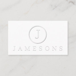 Minimalistische Monogramm-Logo-Embossed-Effekt Visitenkarte