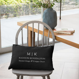 Minimalistische Monogramm oder Hinzufügen von Logo Lendenkissen