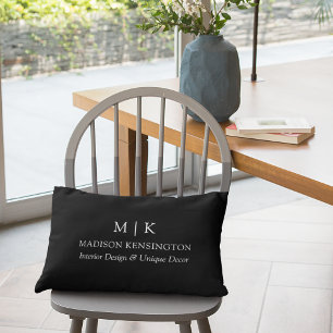 Minimalistische Monogramm oder Hinzufügen von Logo Lendenkissen