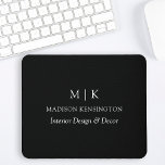Minimalistische Monogramm oder Hinzufügen von Logo Mousepad<br><div class="desc">Moderne Minimalistische Mauspad. Schwarz & Weiß oder wählen Sie Ihre eigenen Farben. Ideal für kleine Unternehmen,  Firmenmarken,  selbstständige Zuhause,  Online-Verkäufer und vieles mehr. Einfach mit Ihren Monogramm-Initialen,  Firmennamen und Informationen,  Jobtitel,  Slogan oder sogar mit Ihrem Logo oder persönlichem Markendesign personalisieren.</div>