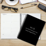 Minimalistische Monogramm oder Hinzufügen von Logo Planer<br><div class="desc">Moderner Minimalistischer Planer. Schwarz & Weiß oder wählen Sie Ihre eigenen Farben. Ideal für kleine Unternehmen,  Firmenmarken,  selbstständige Zuhause,  Online-Vertriebsorganisation und vieles mehr. Einfach mit Ihren Monogramm-Initialen,  Firmennamen und Informationen,  Jobtitel,  Slogan oder sogar mit Ihrem Logo oder persönlichem Markendesign personalisieren.</div>