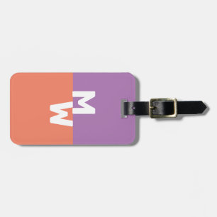 Minimalistische Monogramm Pastell Zwei Tone Gepäckanhänger