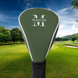 Minimalistische Monogramm Personalisiert Golf Headcover