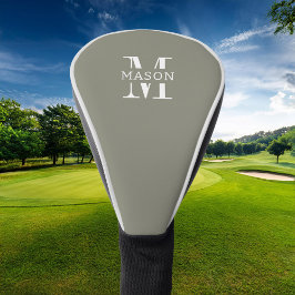 Minimalistische Monogramm Personalisiert Golf Headcover
