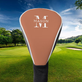Minimalistische Monogramm Personalisiert Golf Headcover