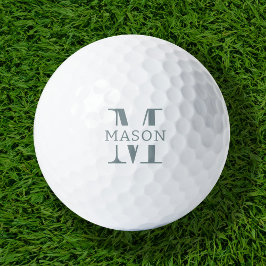 Minimalistische Monogramm Personalisiert Golfball