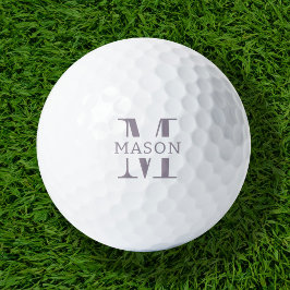 Minimalistische Monogramm Personalisiert Golfball