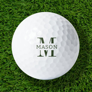 Minimalistische Monogramm Personalisiert Golfball