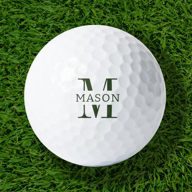 Minimalistische Monogramm Personalisiert Golfball (Von Creator hochgeladen)