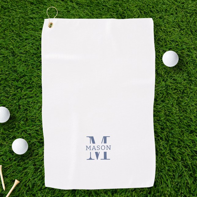 Minimalistische Monogramm Personalisiert Golfhandtuch (Von Creator hochgeladen)