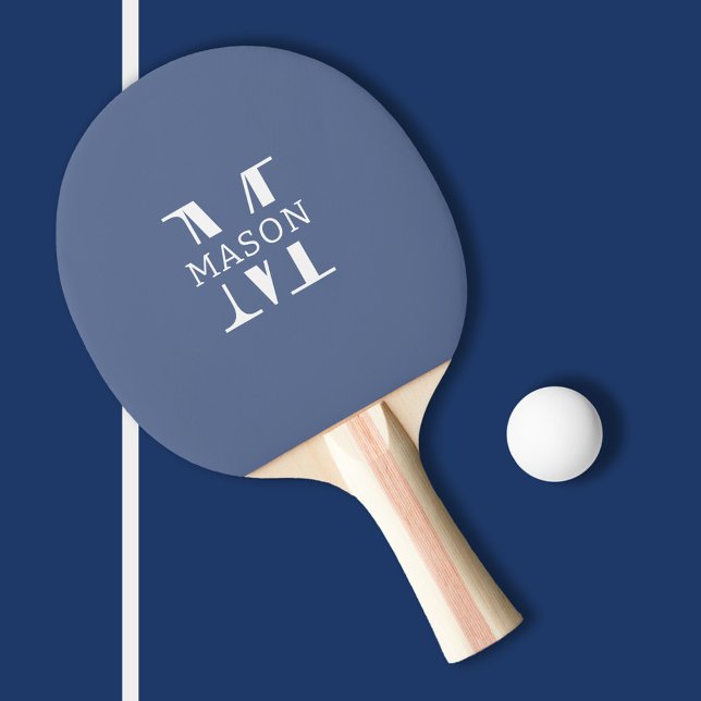 Minimalistische Monogramm Personalisiert Tischtennis Schläger (Von Creator hochgeladen)
