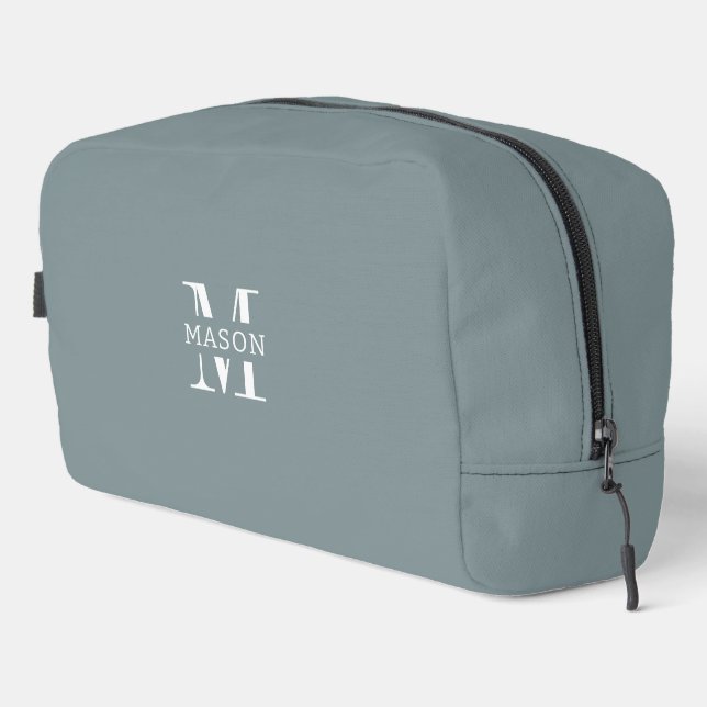 Minimalistische Monogramm Personalisiert Waschbeutel (Rechte Ecke)