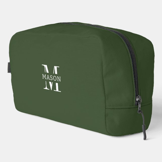 Minimalistische Monogramm Personalisiert Waschbeutel (Rechte Ecke)