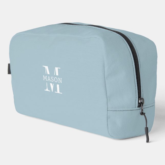 Minimalistische Monogramm Personalisiert Waschbeutel (Rechte Ecke)