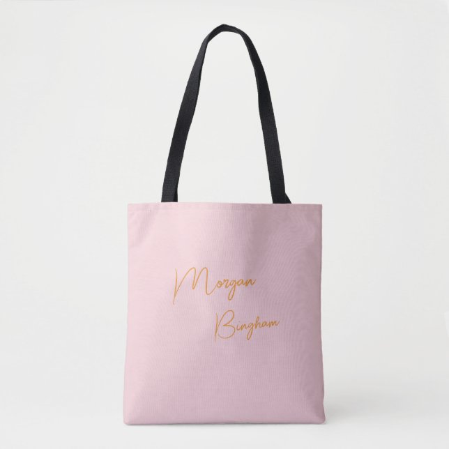 Minimalistische Monogramm-Schrift rosa (Vorderseite)