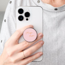 Minimalistische Monogramm-Schrift rosa