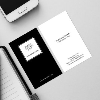 Minimalistische Monogramm | Weißer Quadrat-Rahmen  Visitenkarte