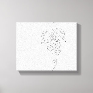 Minimalistische Monstera Kunstvoll wandern Leinwanddruck