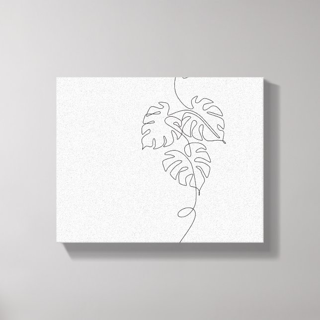 Minimalistische Monstera Kunstvoll wandern Leinwanddruck (Vorderseite)