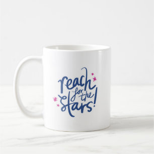 Minimalistische Motivation Greif nach den Sternen Kaffeetasse