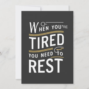 Minimalistische Motivations-Ruhe-Zitat-Kunst Feiertagskarte