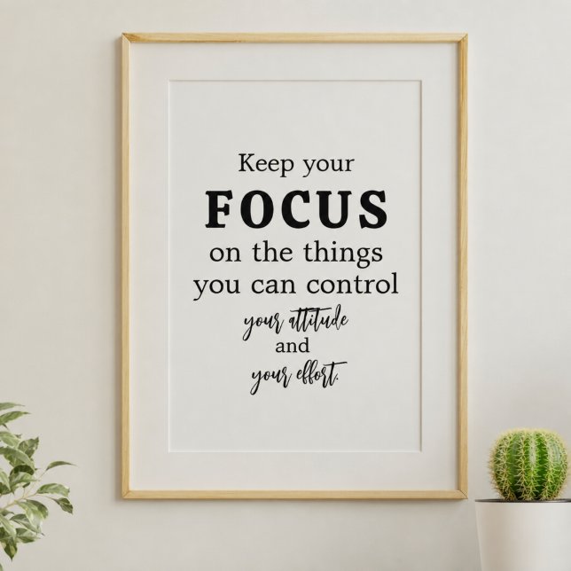 Minimalistische Motivations-Typografie Poster (Von Creator hochgeladen)