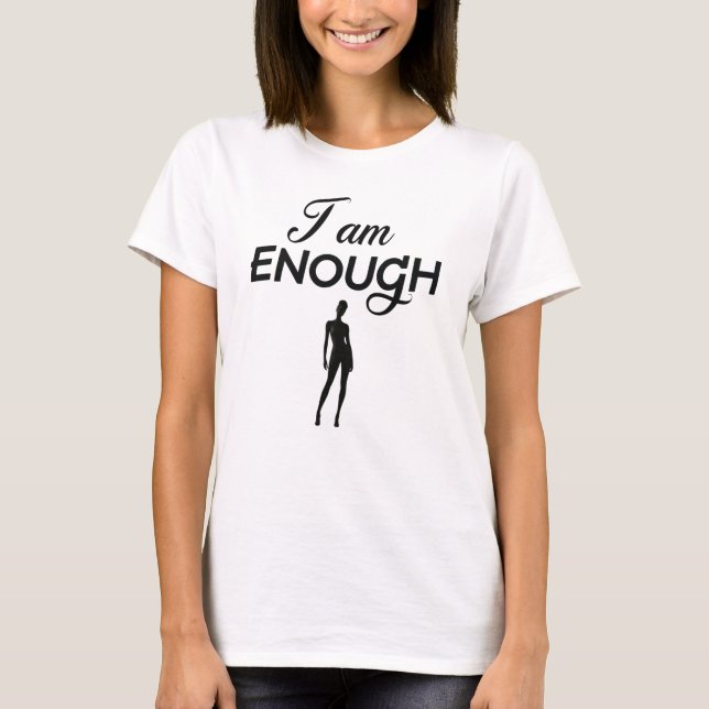 Minimalistische Motivierend Affirmation Typografie T-Shirt (Vorderseite)