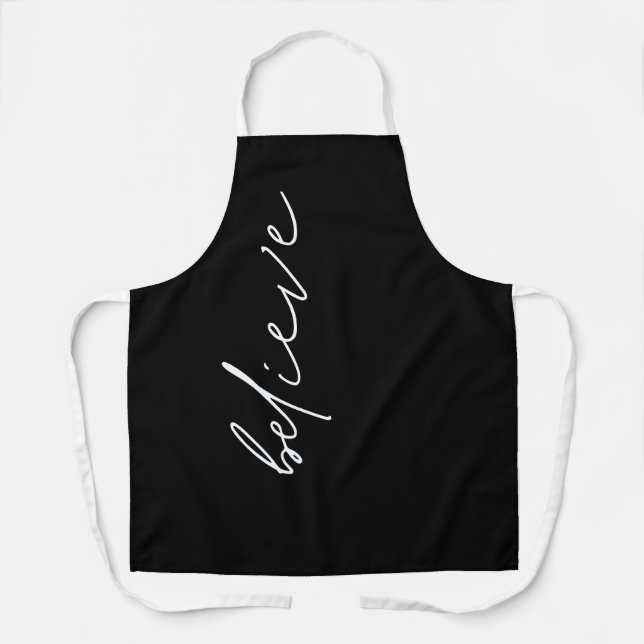 Minimalistische Motivierend Glaubensskripte schwar Schürze (Vorderseite)