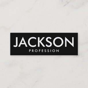 Minimalistische mutige Schwarzweiss-Geschäftskarte Mini Visitenkarte