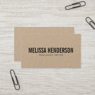 Minimalistische mutige Typografie wirkliches Visitenkarte