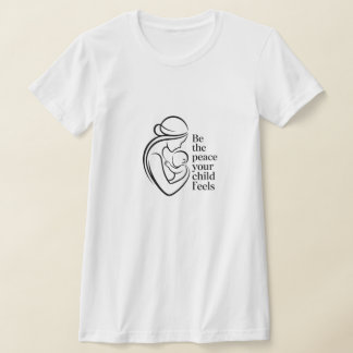 Minimalistische Mutter-Baby-Linienkunst-Zitat T-Shirt