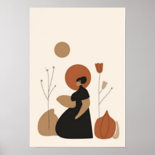 Minimalistische Mutter-Kunst an der Wand Abstrak Poster