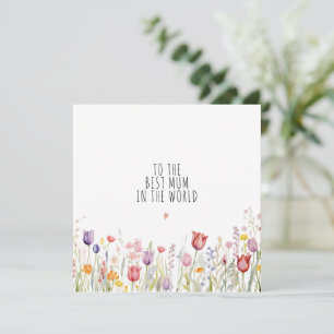 MINIMALISTISCHE Muttertags-Karte mit Blumenmotiv Feiertagskarte