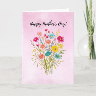 Minimalistische Muttertagskarte Blumengeburt Feiertagskarte