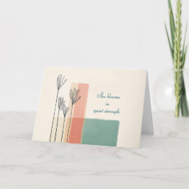 Minimalistische Muttertagskarte - Sie blüht 2 Dankeskarte