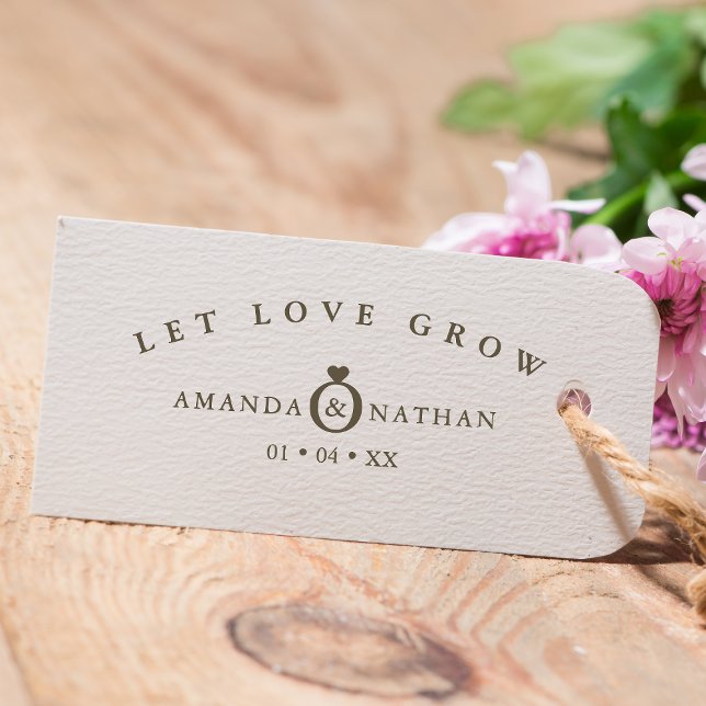 Minimalistische Namen und Datum des Hochzeitsrings Gummistempel (Von Creator hochgeladen)