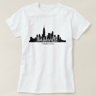 Minimalistische Nashville-Skyline, Stadt in Tennes T-Shirt