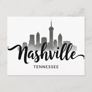 Minimalistische Nashville Skyline, Tennessee City Postkarte