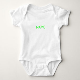 Minimalistische Neon-grüne Buchstaben für Namens Baby Strampler